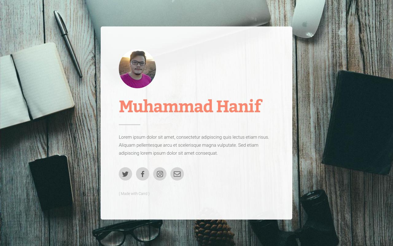 Carrd profile picture for @hanif
